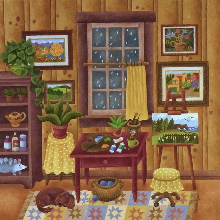 In the Studio on a Rainy Day